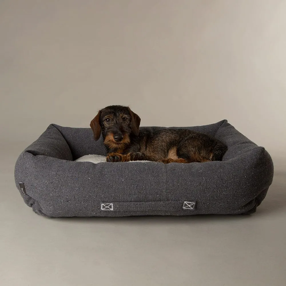 100% Recycled Eden Box Dog Bed - Charcoal Grey