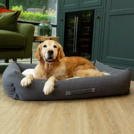 100% Recycled Eden Box Dog Bed - Charcoal Grey