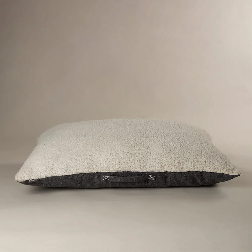 100% Recycled Eden Pillow Dog Bed - Charcoal Grey