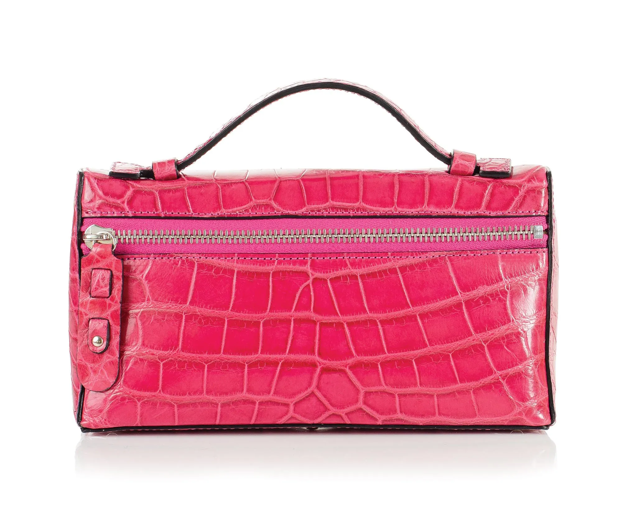 30-662-PNK THE SOPHIE Gracen Nile Crocodile Handbag, Pink