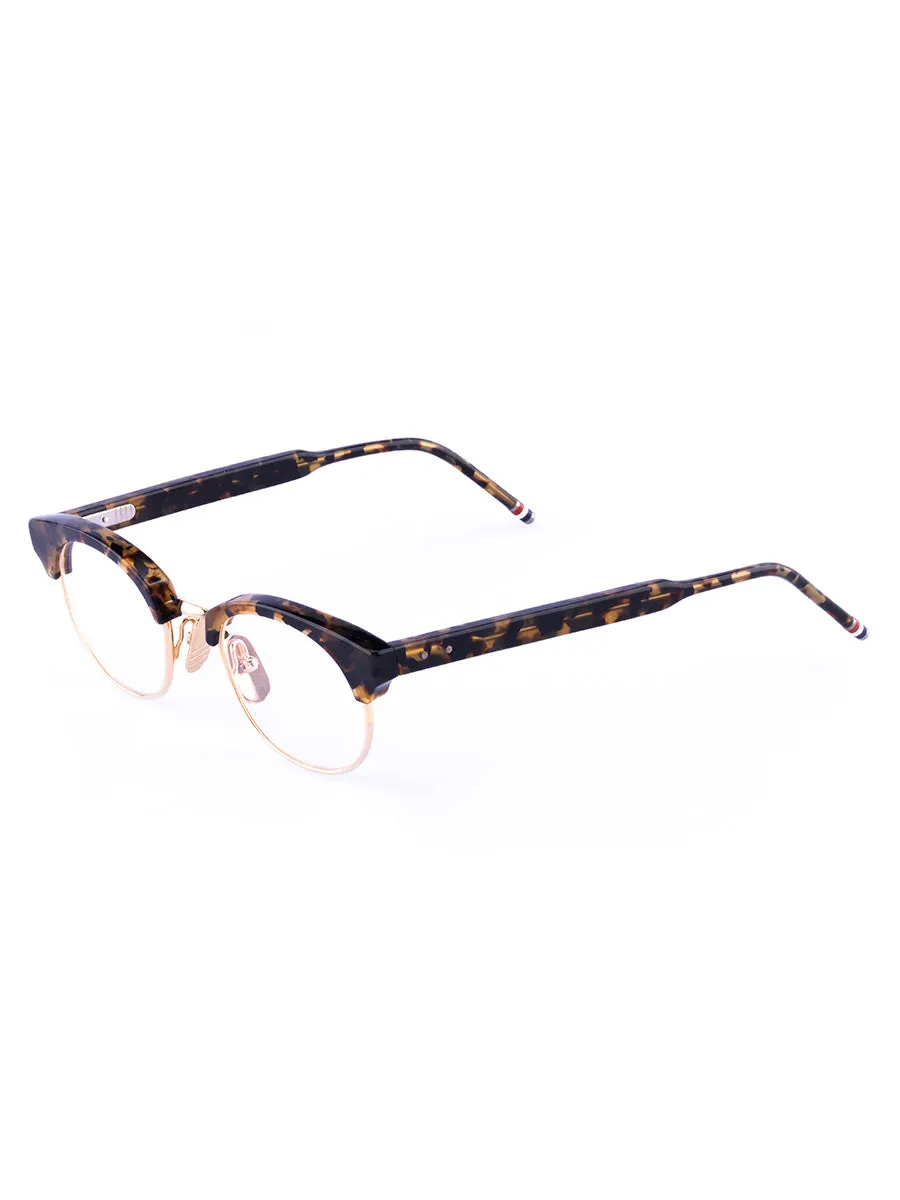 702A-205 Brown Tortoise and 12K Gold Oval Eyeglasses