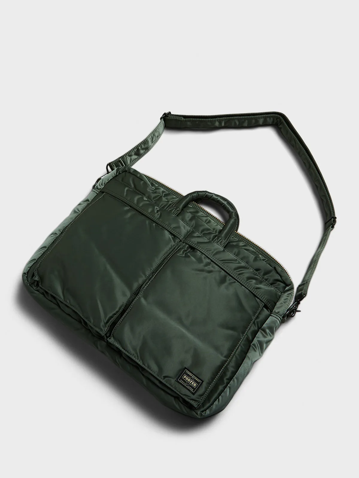 Stylish Sage Green Tanker 2Way Briefcase for a Modern Look