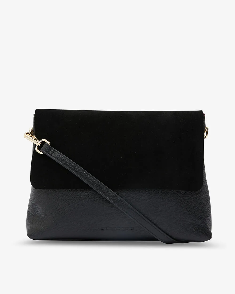 Amber Bag - Black Suede/Pebble