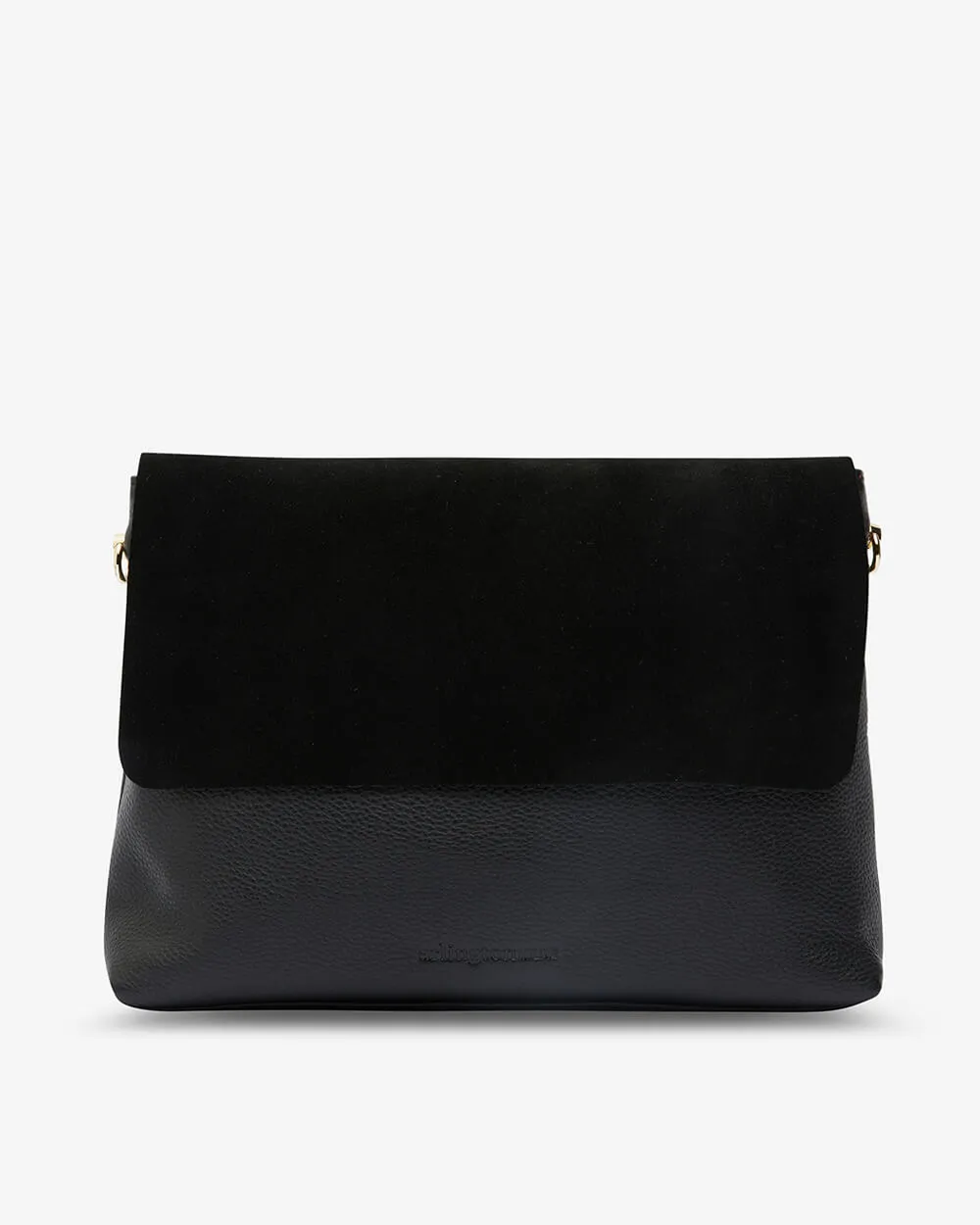 Amber Bag - Black Suede/Pebble