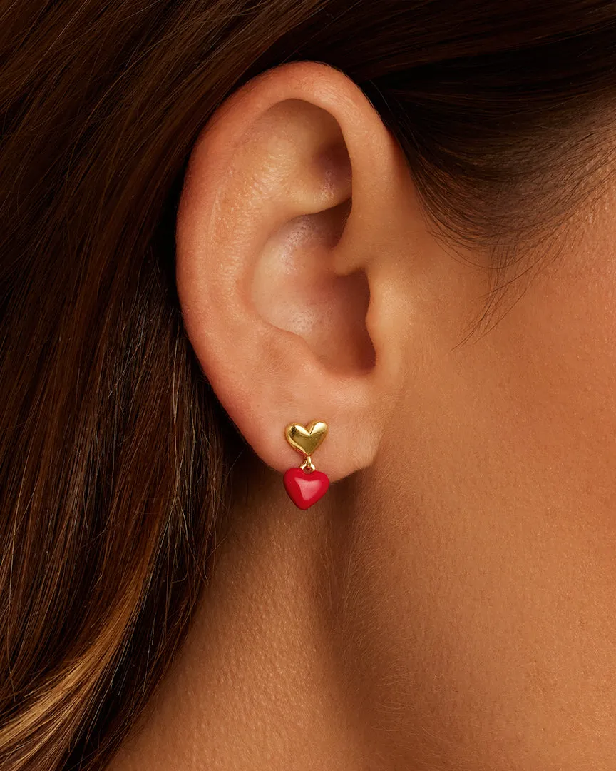 Amour Earrings Red