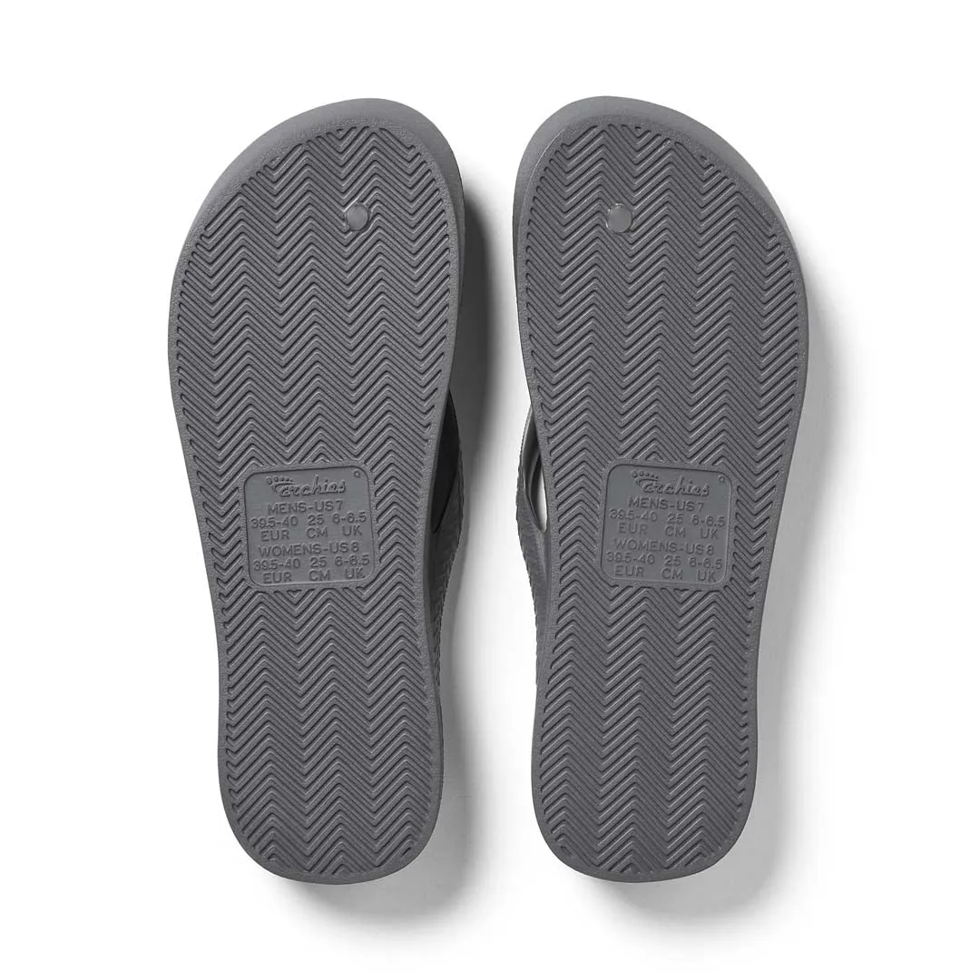 Arch Support Thongs - Classic - Charcoal