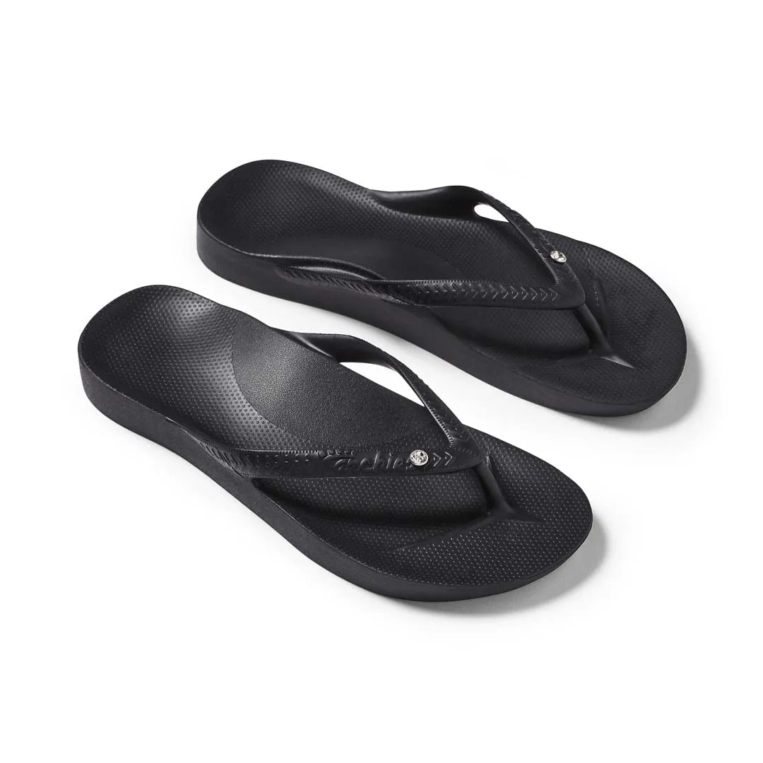 Arch Support Thongs - Classic - Crystal Black