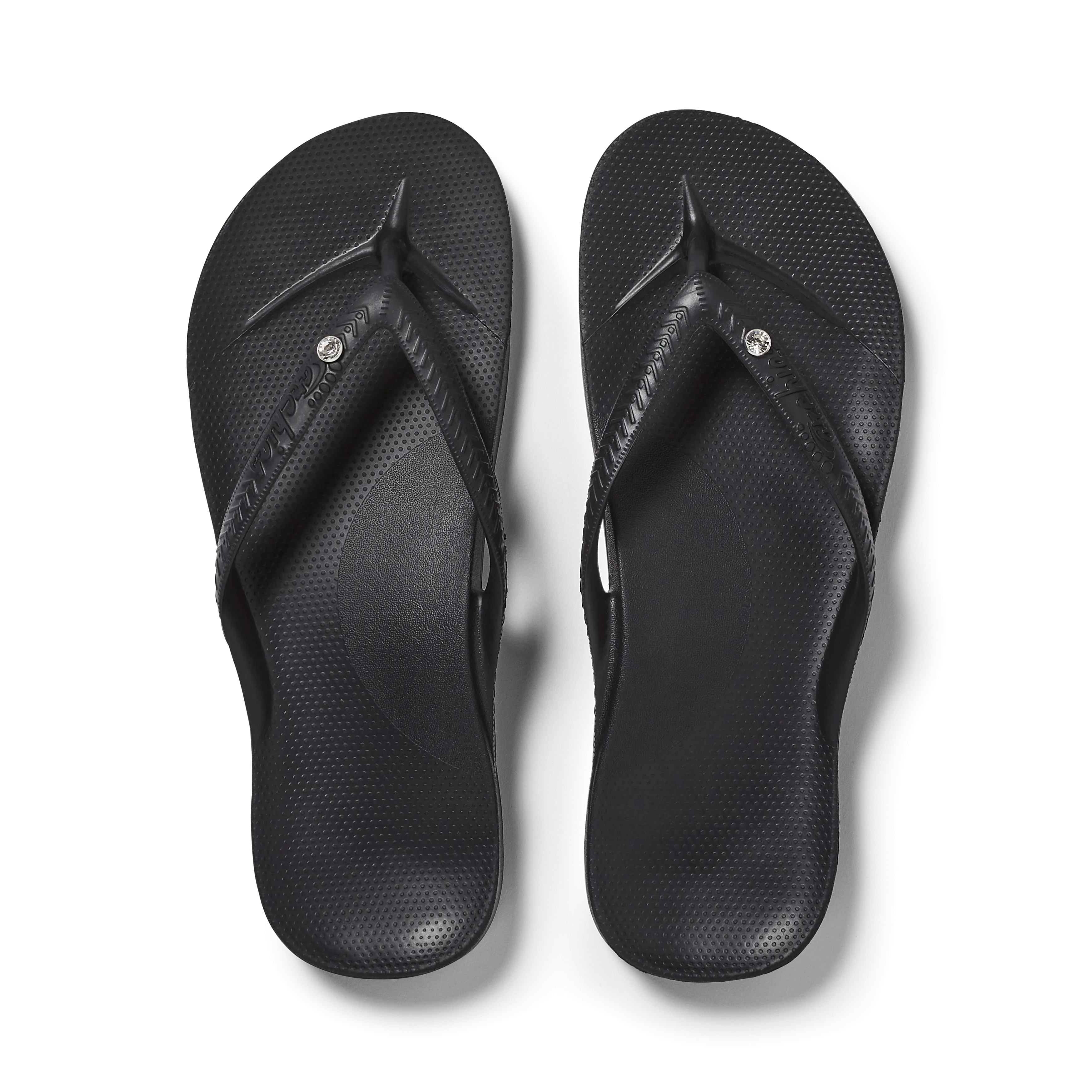 Arch Support Thongs - Classic - Crystal Black