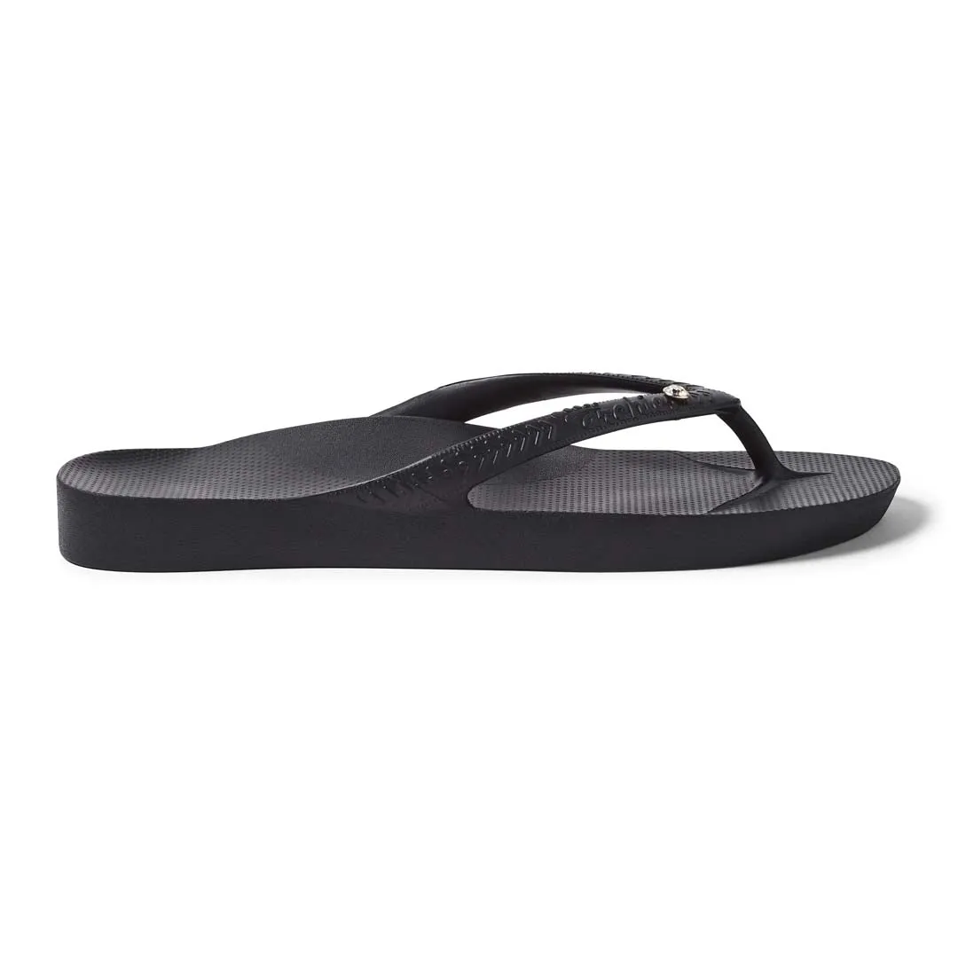 Arch Support Thongs - Classic - Crystal Black