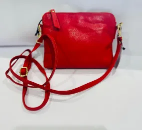 Baron Leather Crossbody Handbag RED 2544