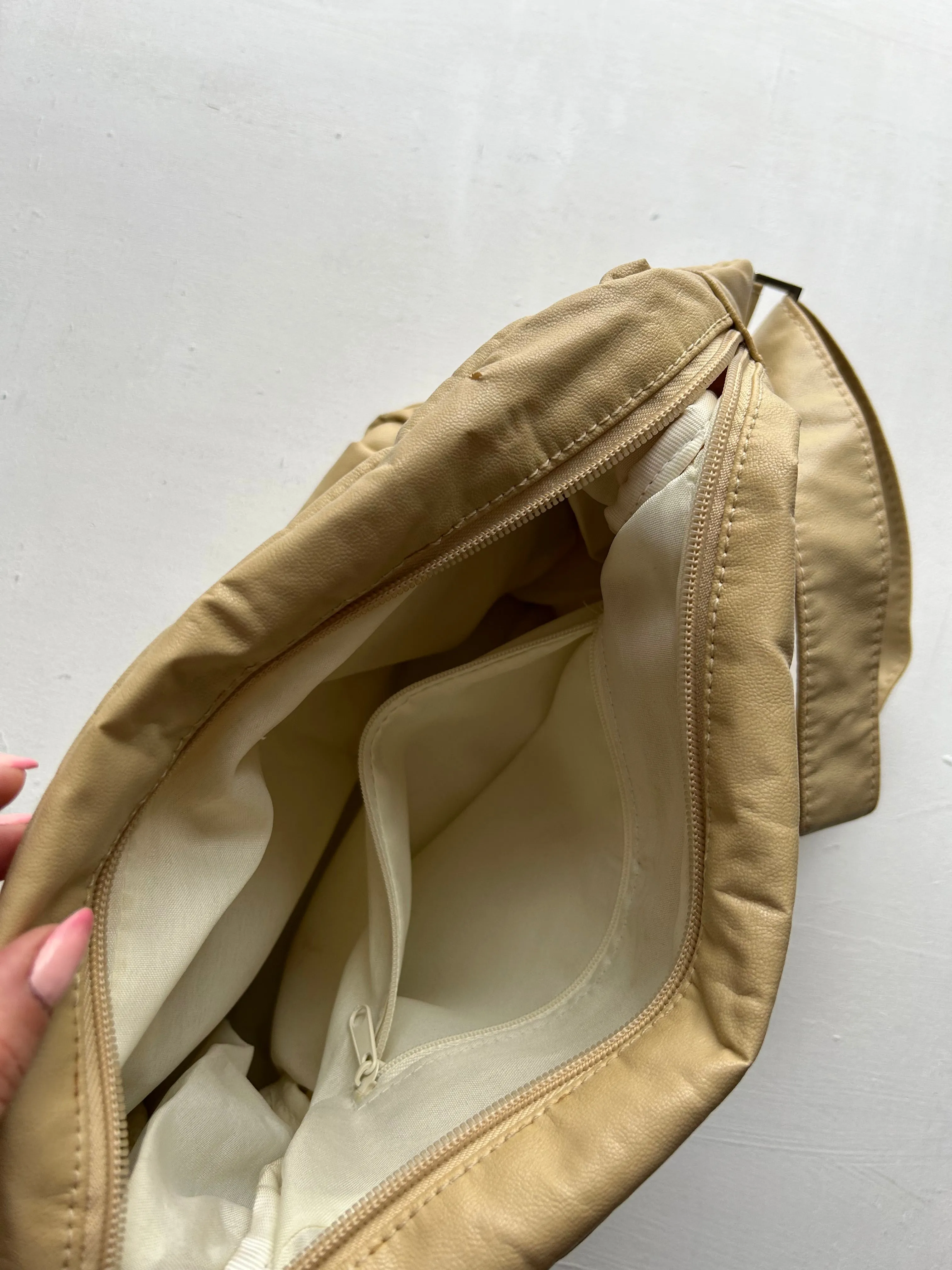 Beige y2k vintage besace crossbody bag