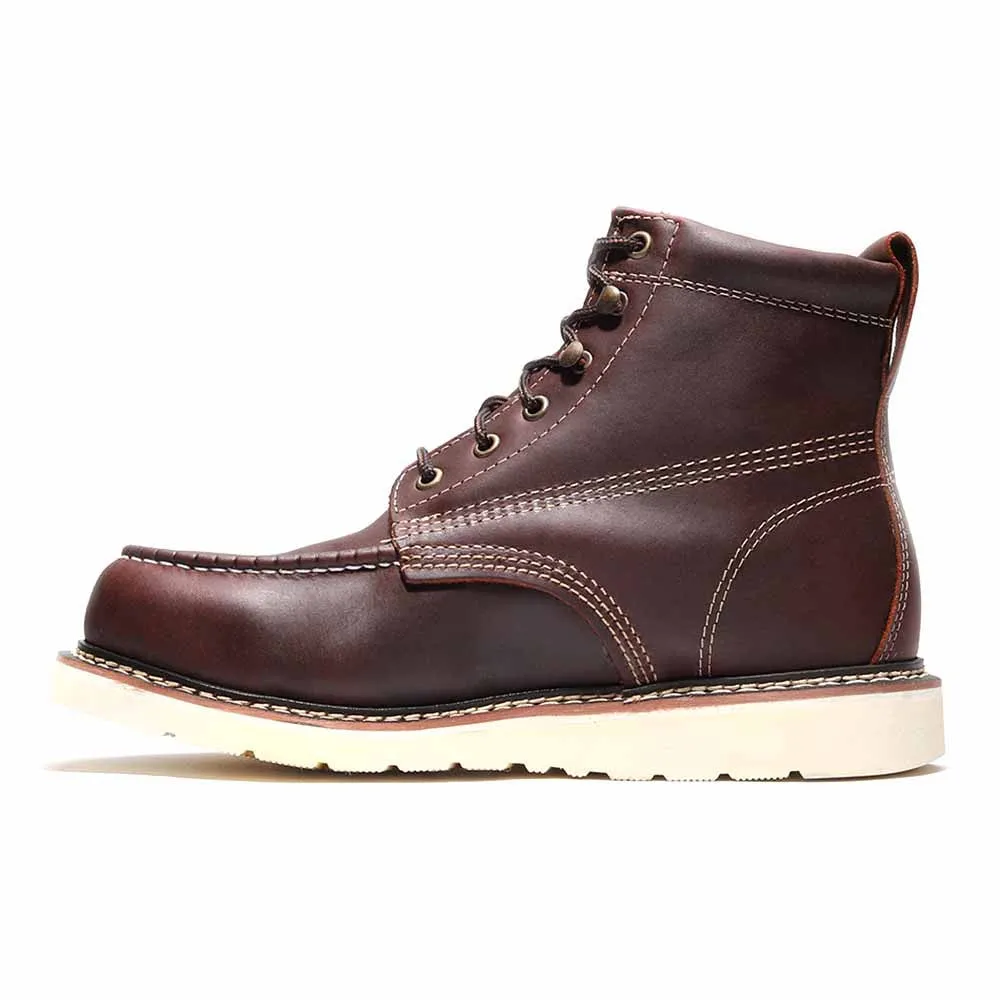 Bonanza Frontier Classic 6-Inch Burgundy Moc Toe Boots