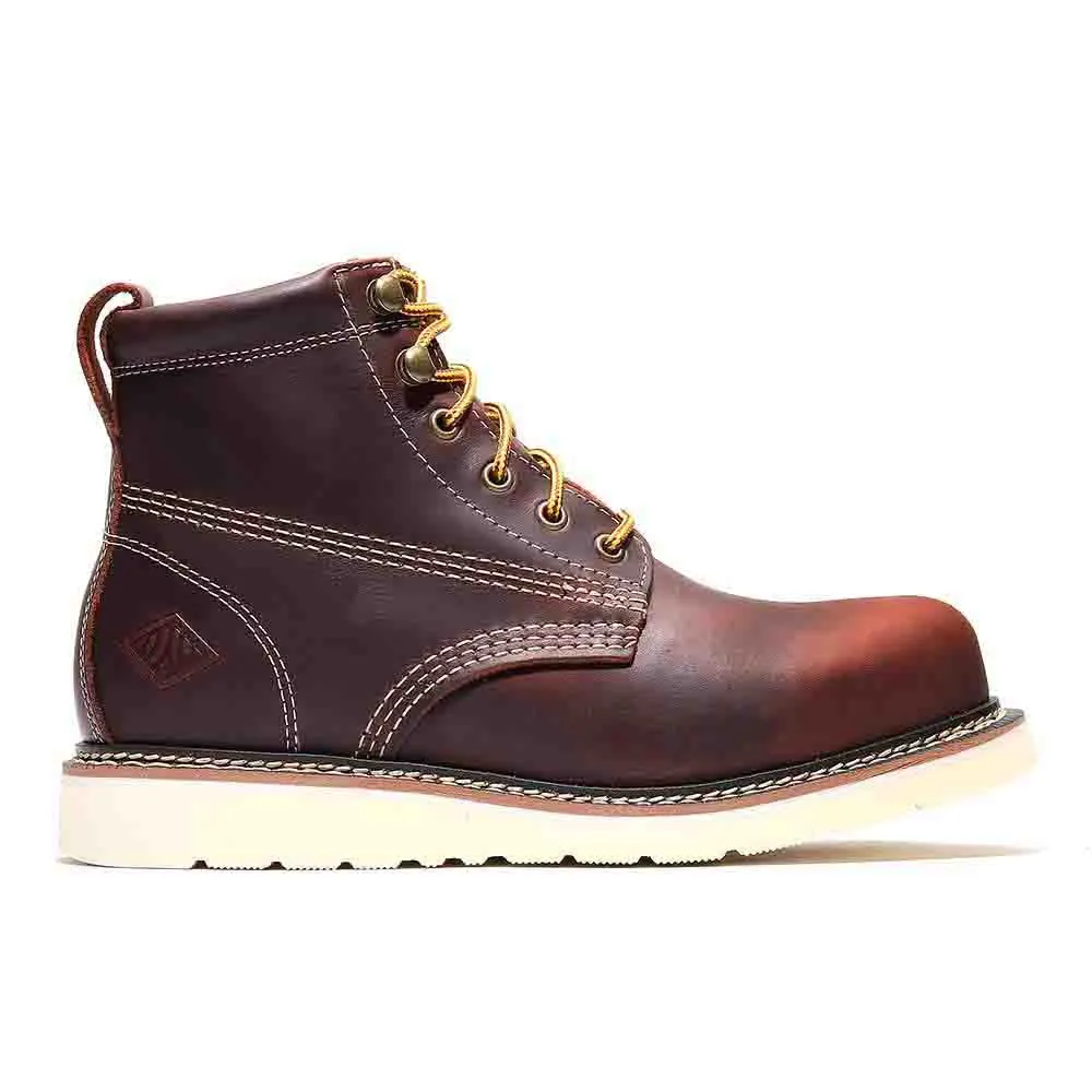 Bonanza New Frontier 6-Inch Burgundy Plain Toe Work Boot