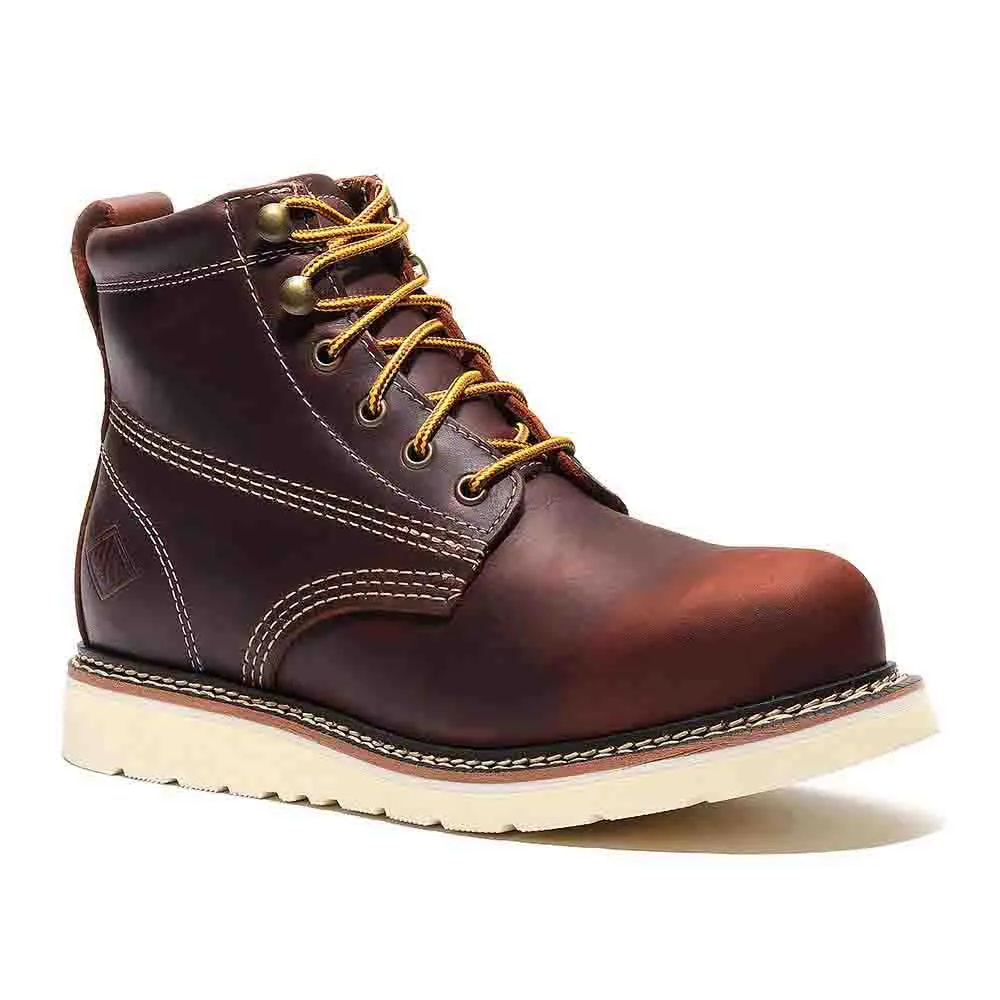 Bonanza New Frontier 6-Inch Burgundy Plain Toe Work Boot