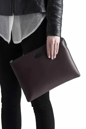 Bordeaux Leather Clutch