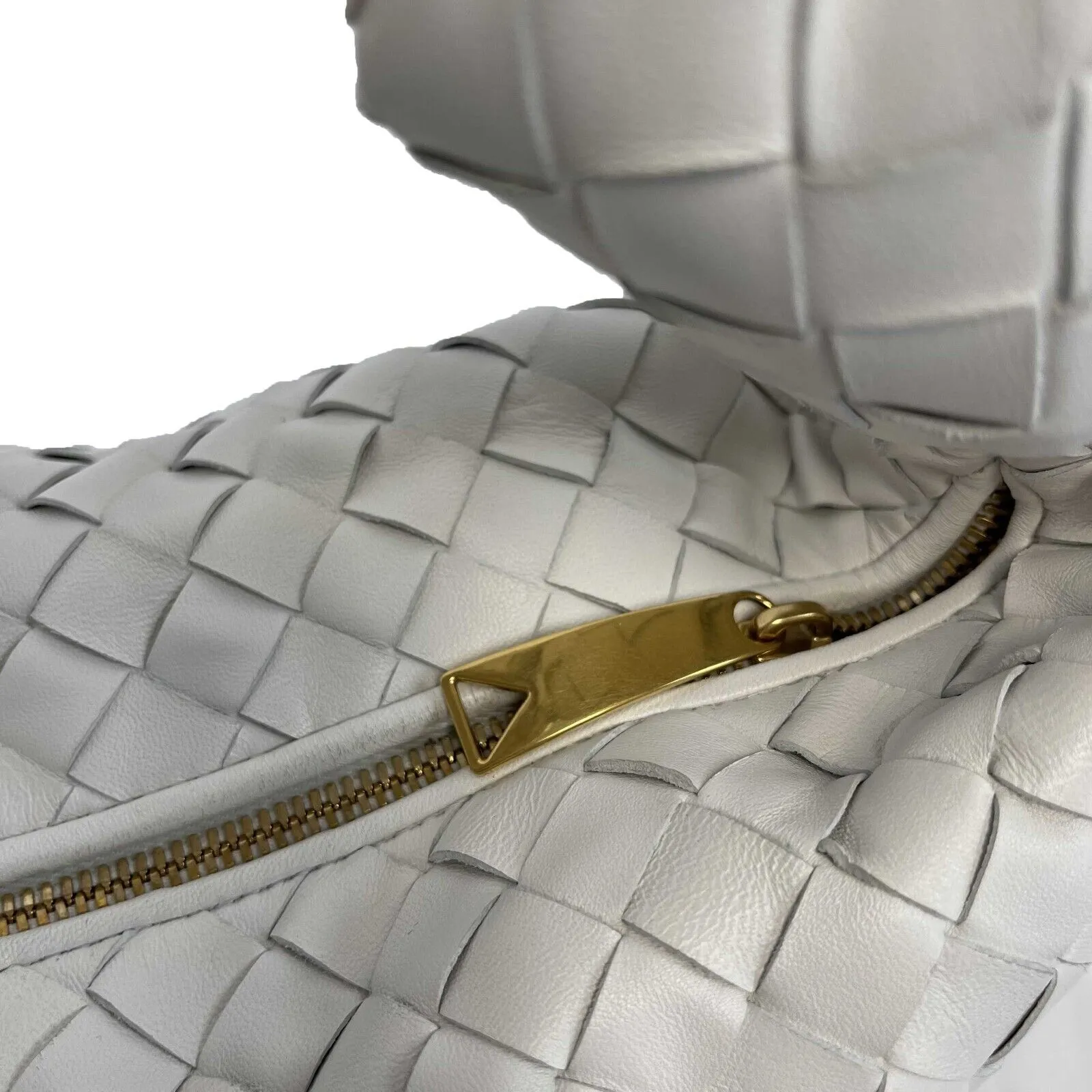 Bottega Veneta - White BV Jodie Hobo Intrecciato Nappa Teen Handbag