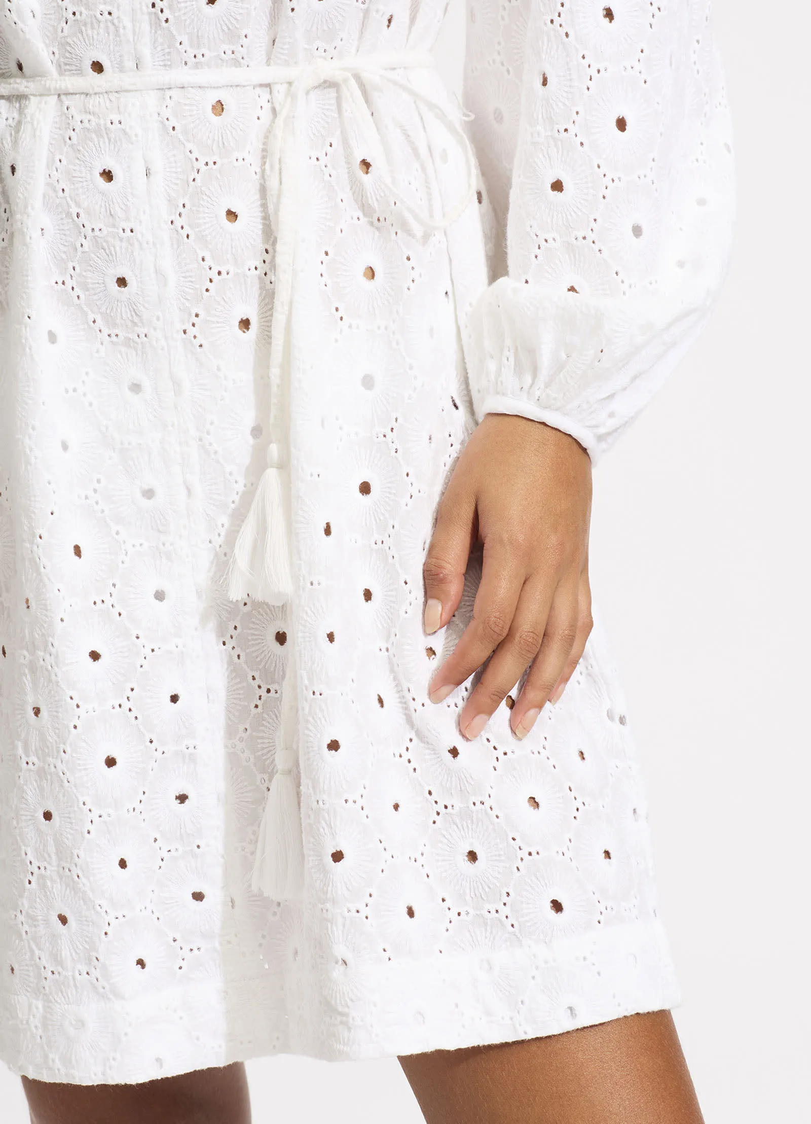 Broderie Cover Up - White