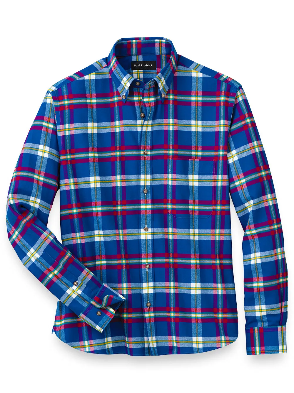 Brushed Twill Plaid Casual Shirt