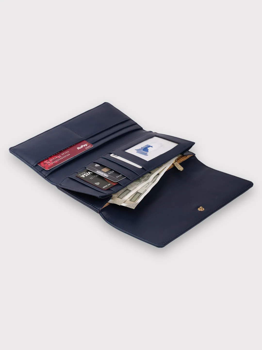 Caprese Kyle Falpover Wallet Medium Navy