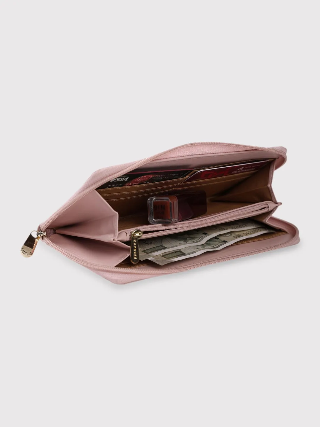 Caprese Kyle Zip Around Wallet Large Soft Pink