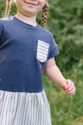 Casual Dress in Lake Stripe