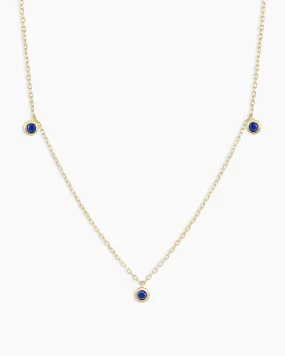 Classic Blue Sapphire Trio Necklace