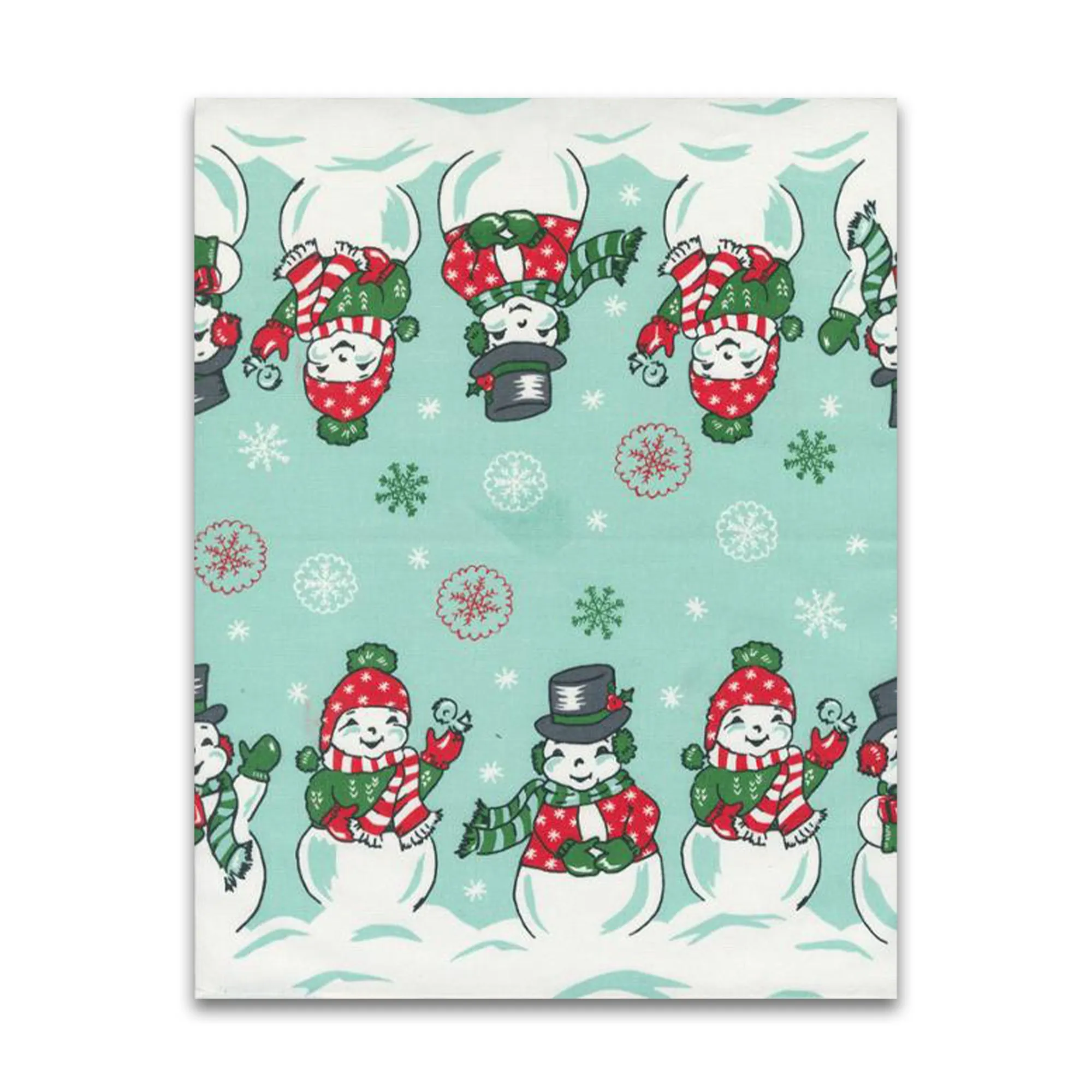 Classic Retro Holiday - Snowy Snowman - 16" Toweling - 920 309 - Half Yard