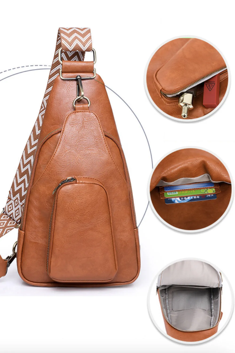 Classic Vegan Leather Sling Bag (6 Colors)