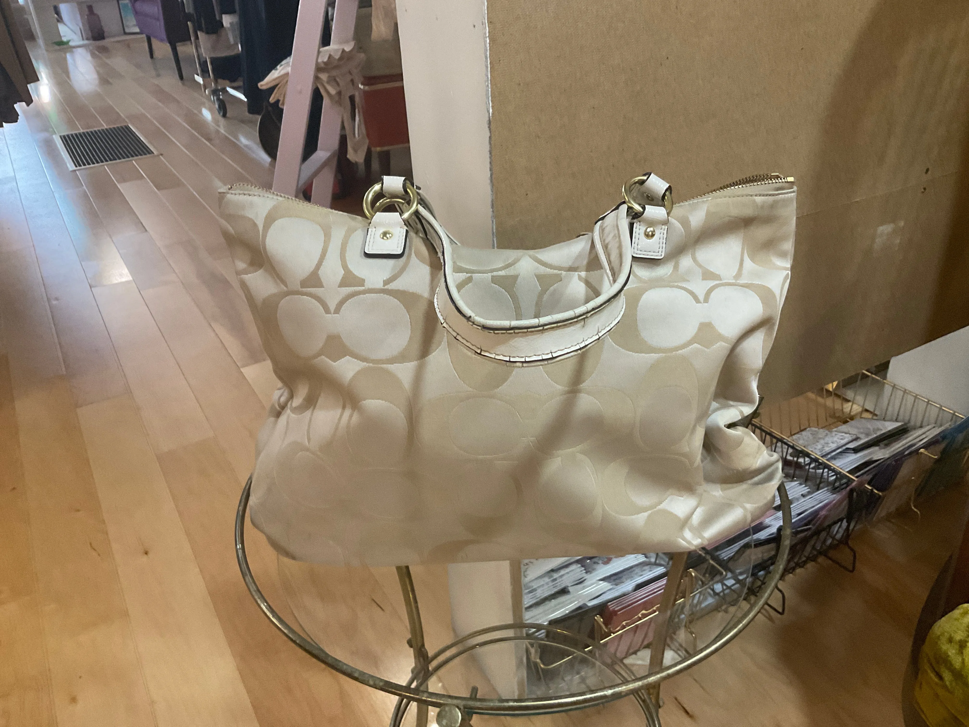 {{Client Code}} TAN COACH PURSE