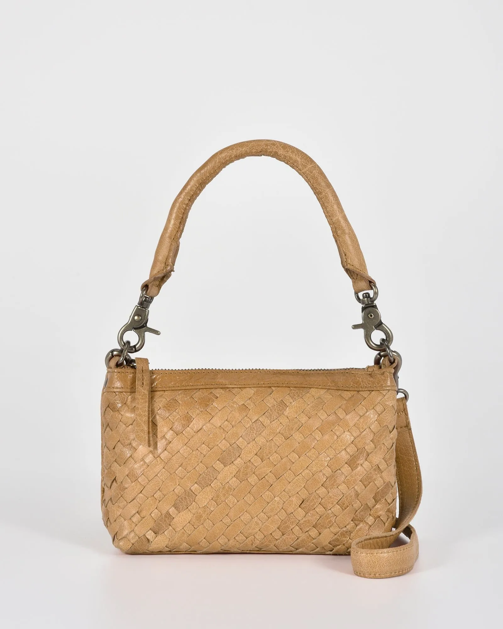 COBB & CO Durack Woven Leather Shoulder Crossbody Bag