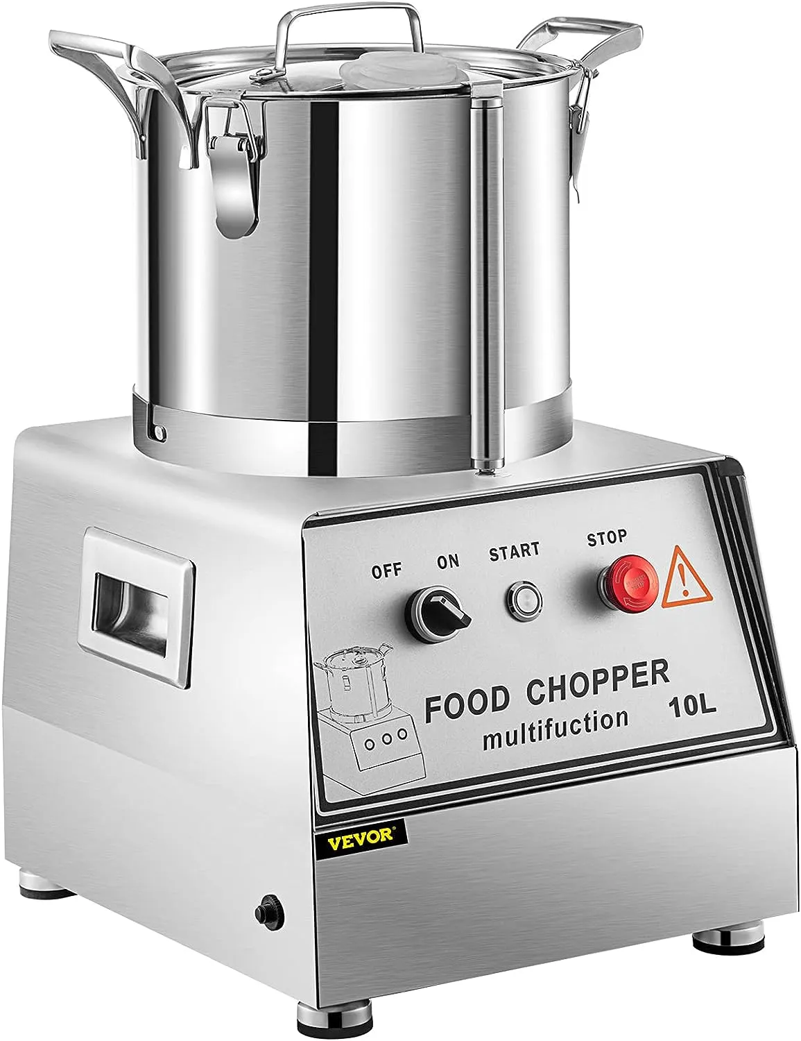 Commercial Food Processor - Stainless Steel Grain Grinder 1400W - Perfect for Meat or Vegetable Stuffing, Fruit or Peanut Jam, Grain Powder