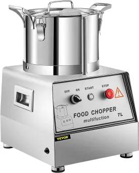 Commercial Food Processor - Stainless Steel Grain Grinder 1400W - Perfect for Meat or Vegetable Stuffing, Fruit or Peanut Jam, Grain Powder