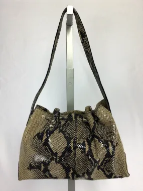 Cristian Beige & Black Snake Print Purse