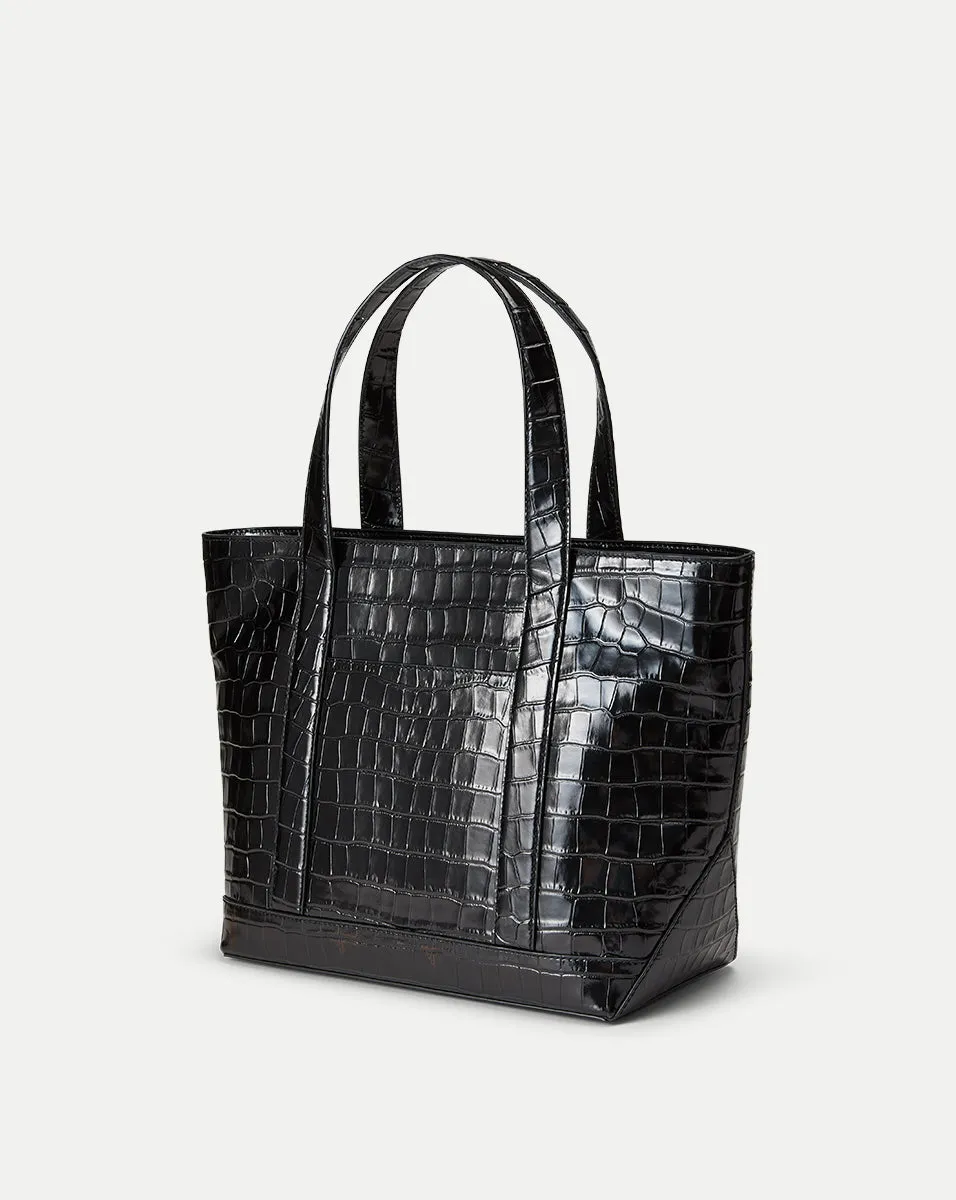 Croc-Embossed Veronica Beard Goody Grand Bag