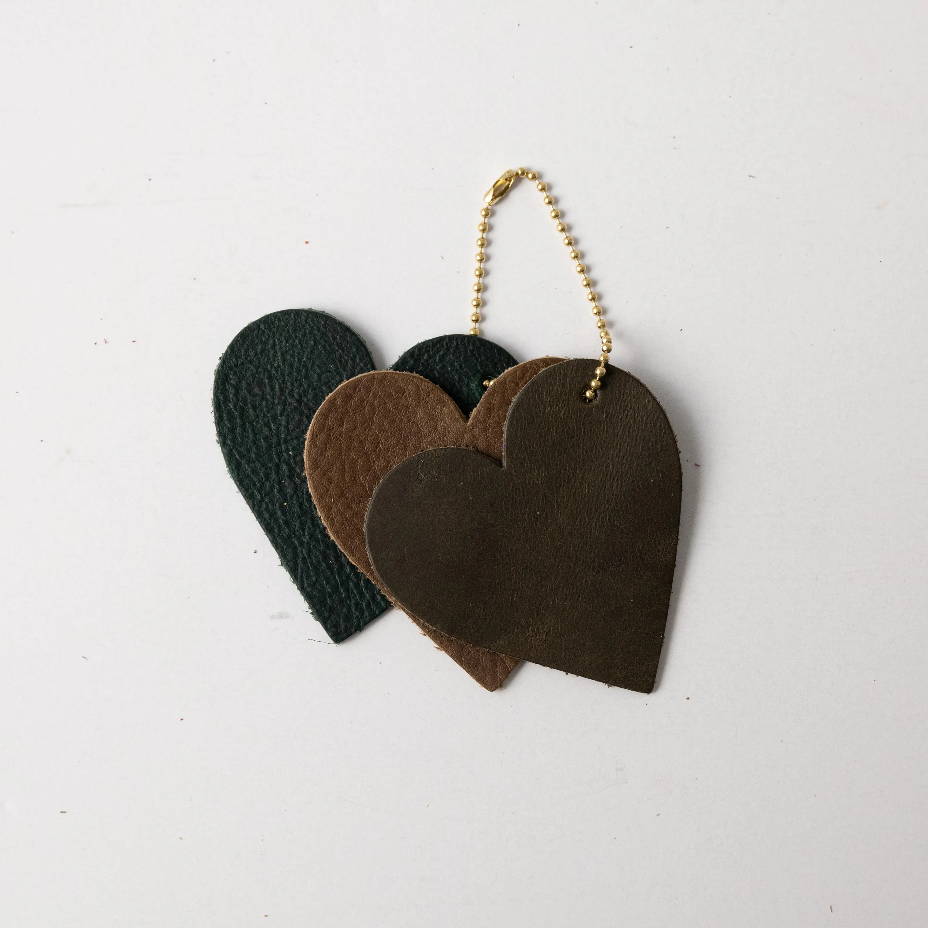 Dark Green Heart Charms