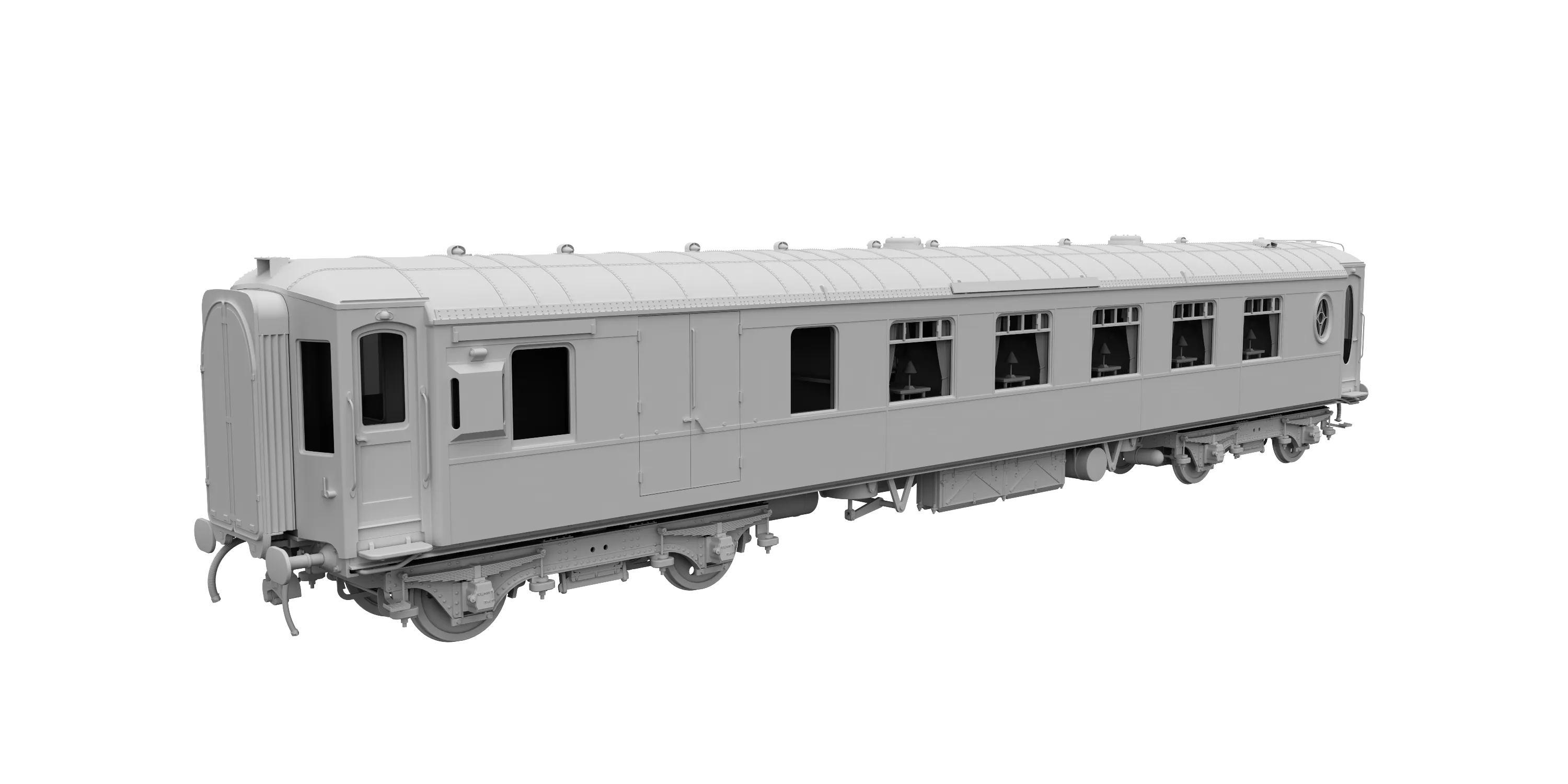 Darstaed D25-04U Finescale O Gauge All Steel Type K Pullman Parlour 3rd Coach 'Unnumbered' (Pre-order)