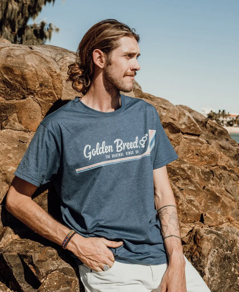 Deluxe Retro Surf Tee | Navy Marle