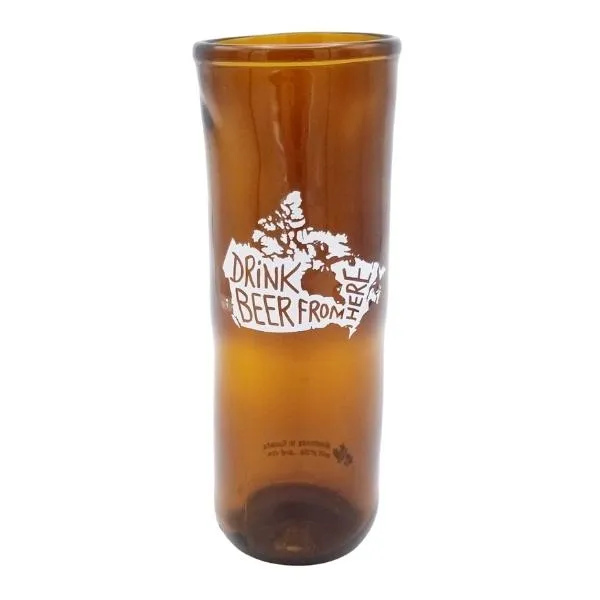 Drink Beer From Here Upcycled Glass