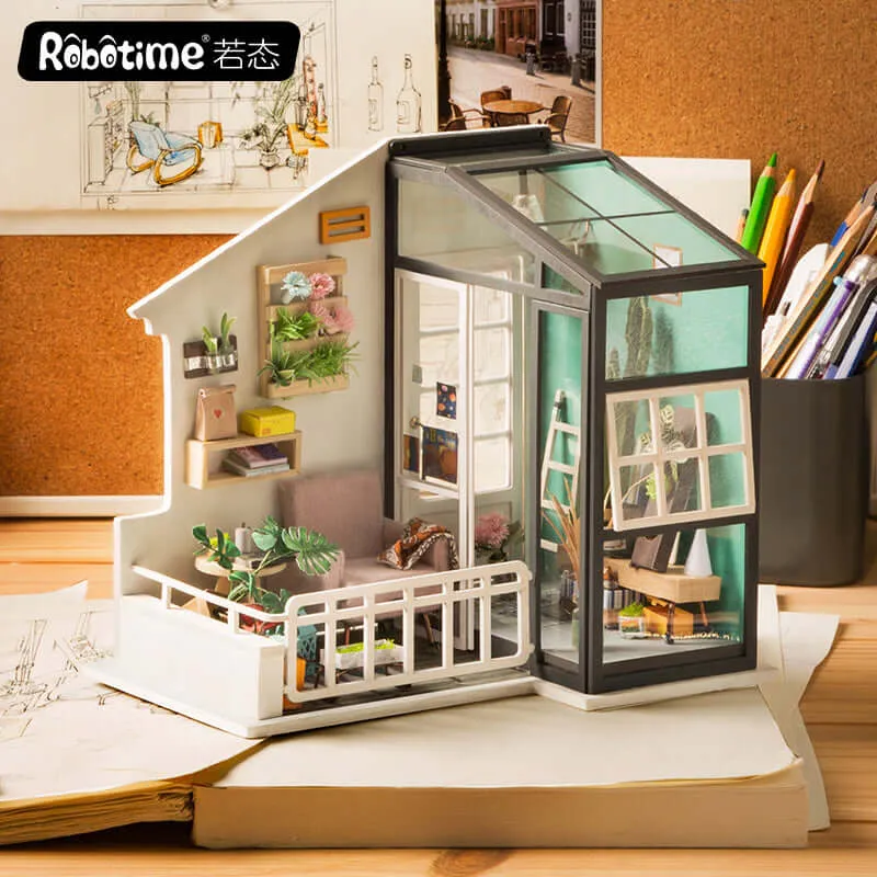 Elegant 1:24 DIY Miniature Balcony Dollhouse Kit