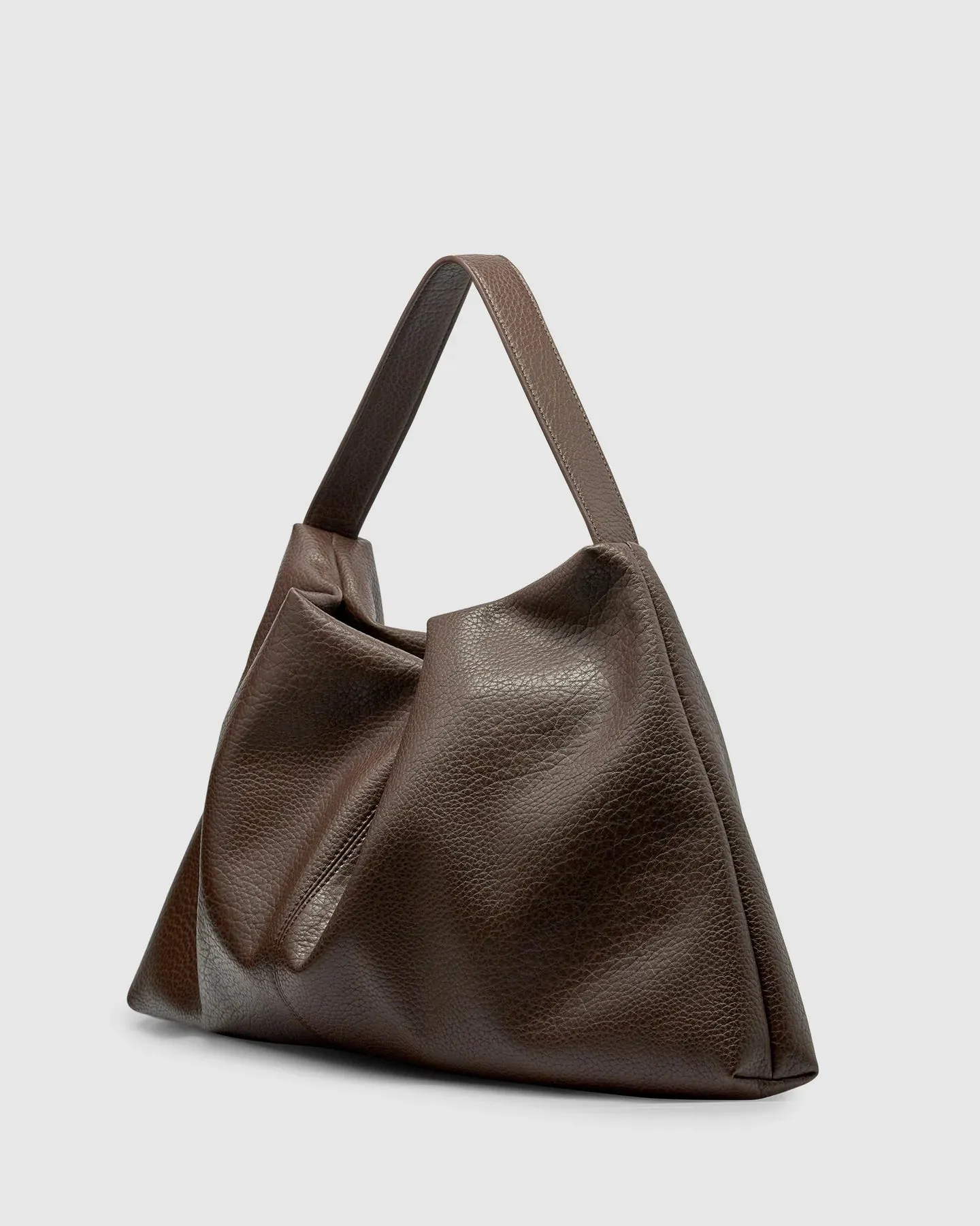 Harlow Slouch Mono Tote Bag - Choc Nappa