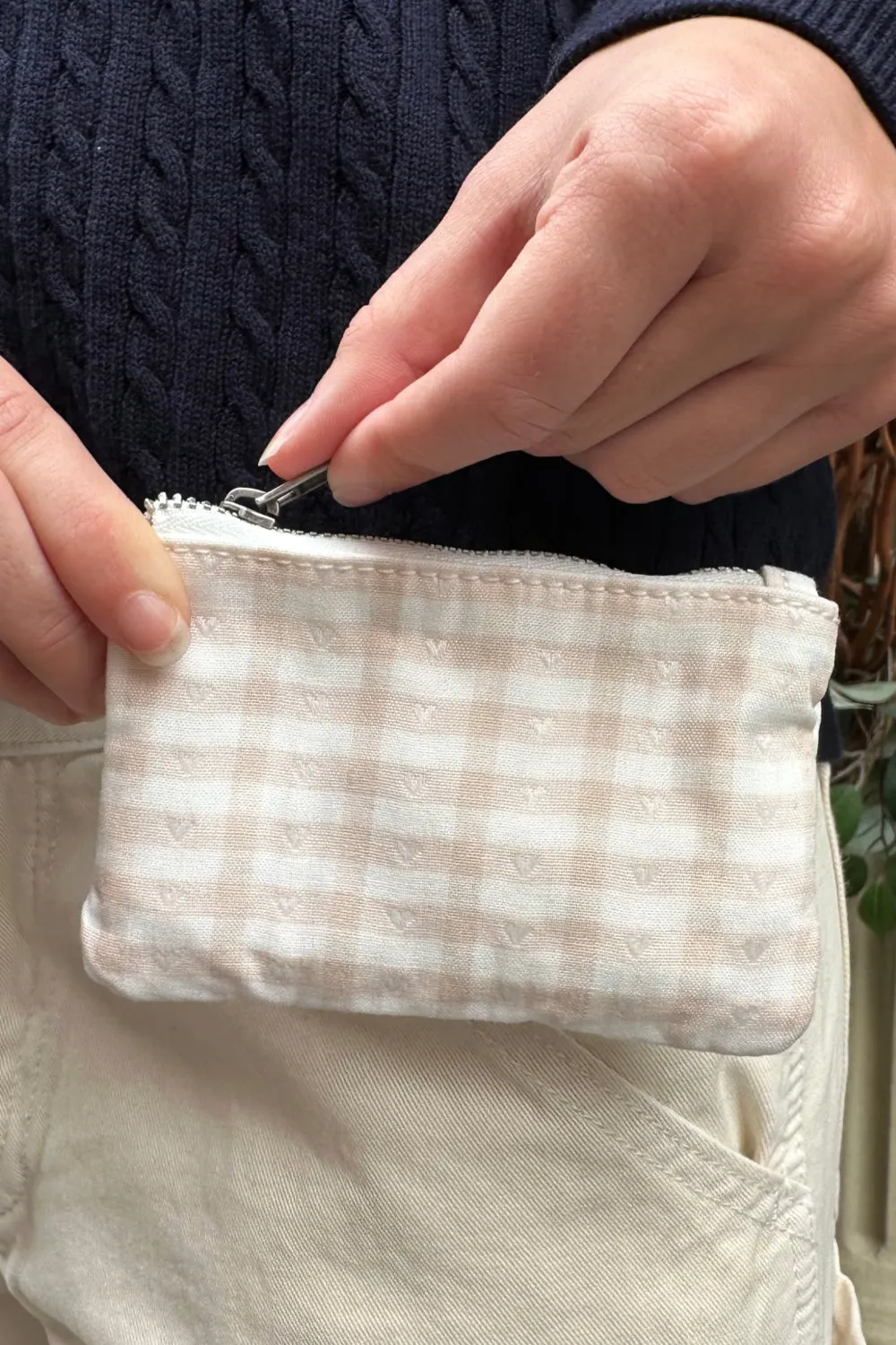 Heart Gingham Coin Purse