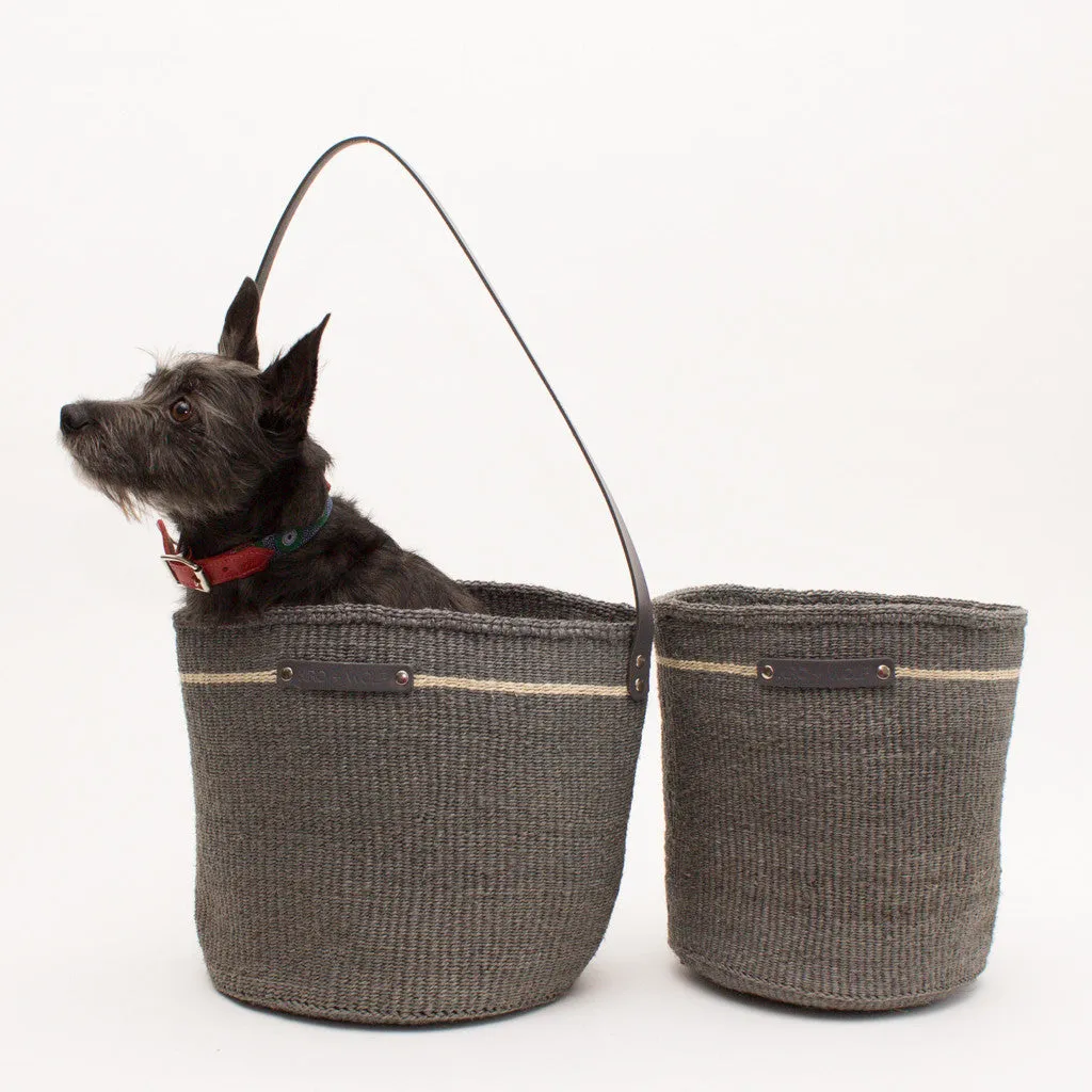 Hiro Wolf Sisal basket: Medium Dark