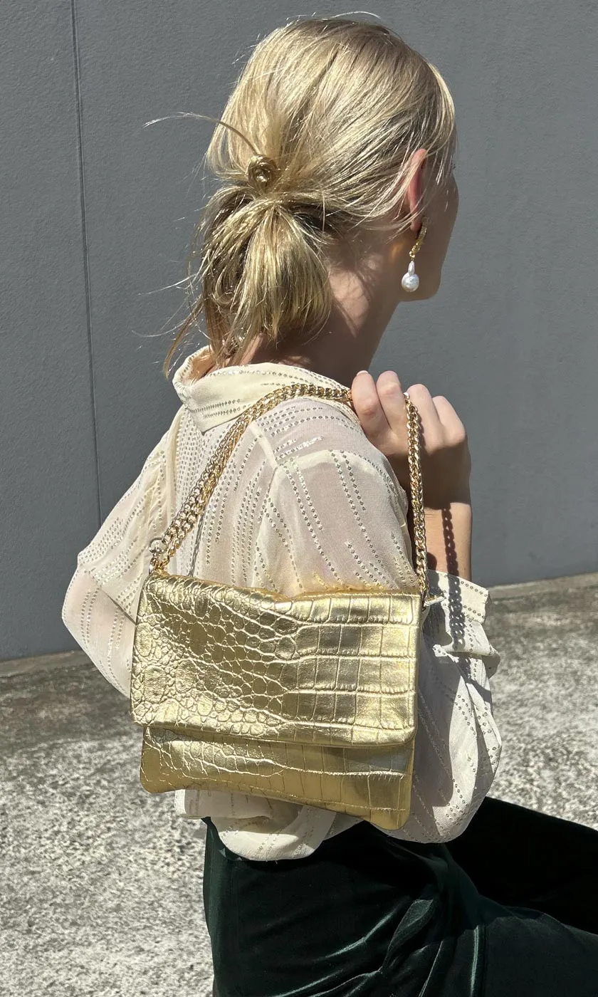 Hoss Emily Bag - Gold Embossed