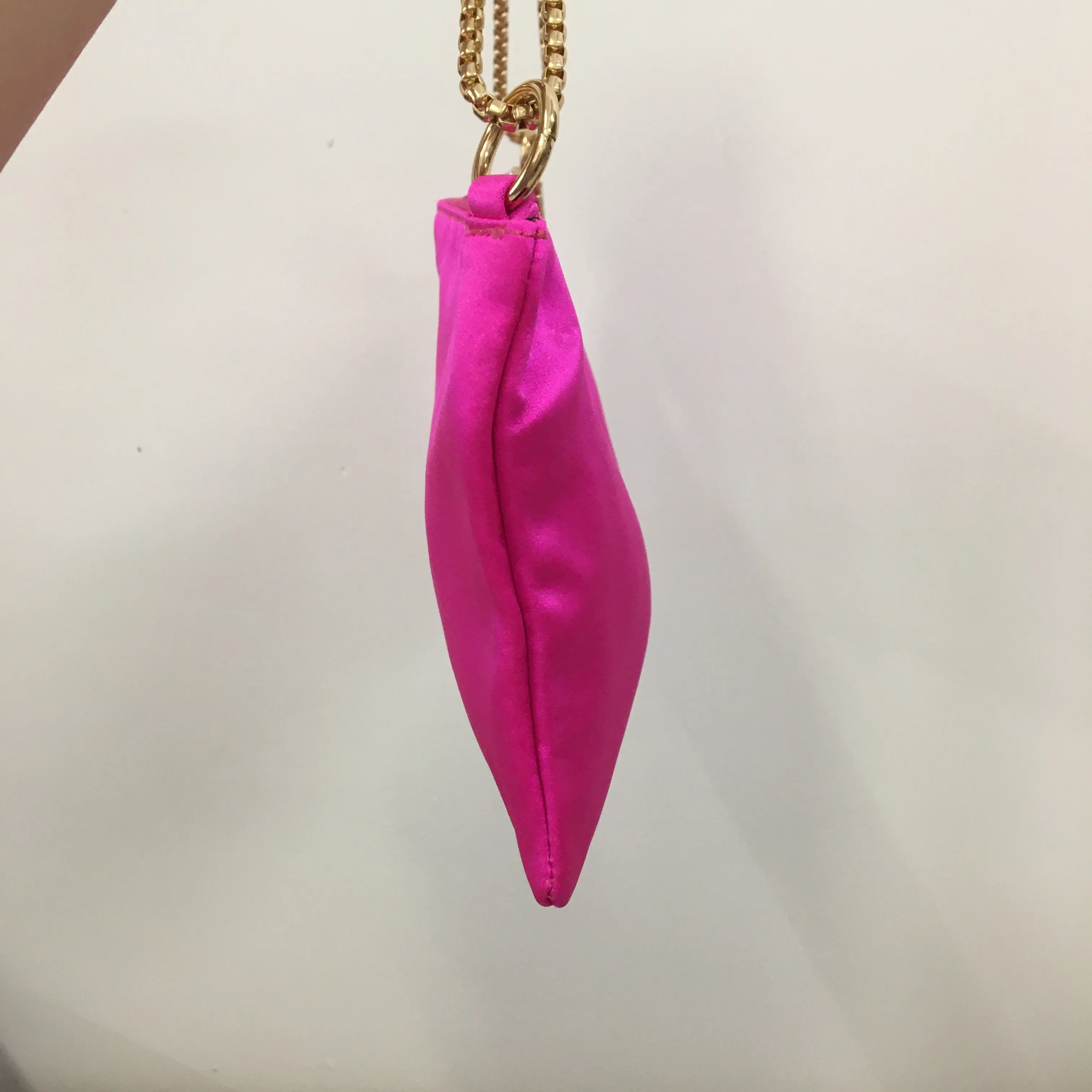 Hot Pink Satin Clutch