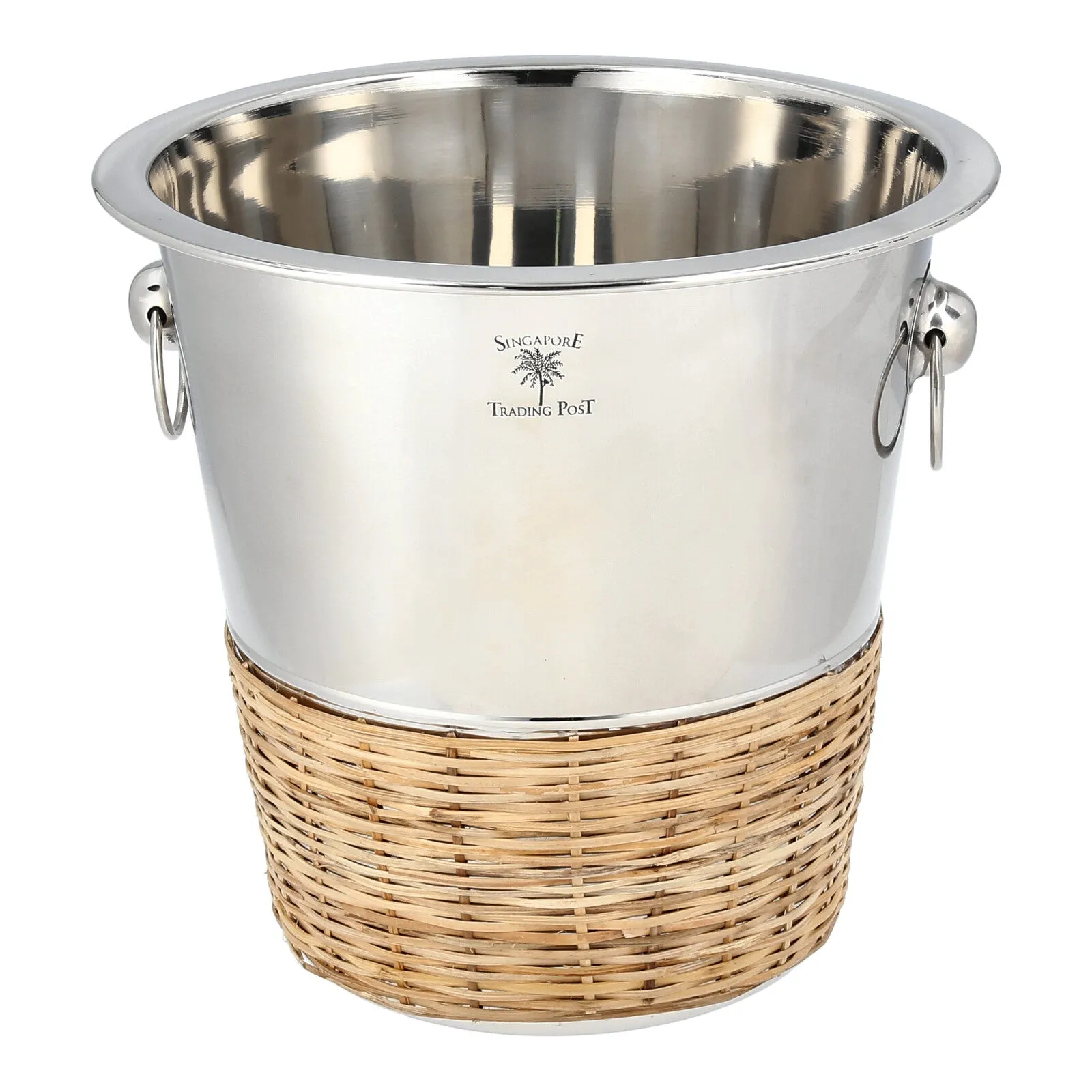 Ice Bucket with Rattan Finish