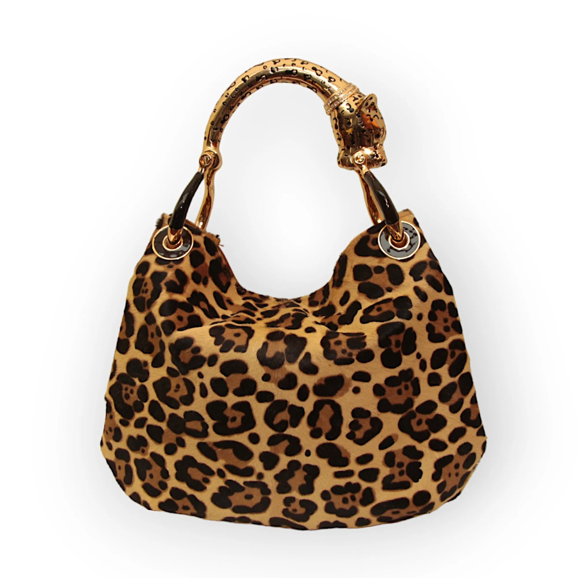 JAGUAR  WITH JAGUAR-PRINT PONY HAIR SMALL HANDBAG