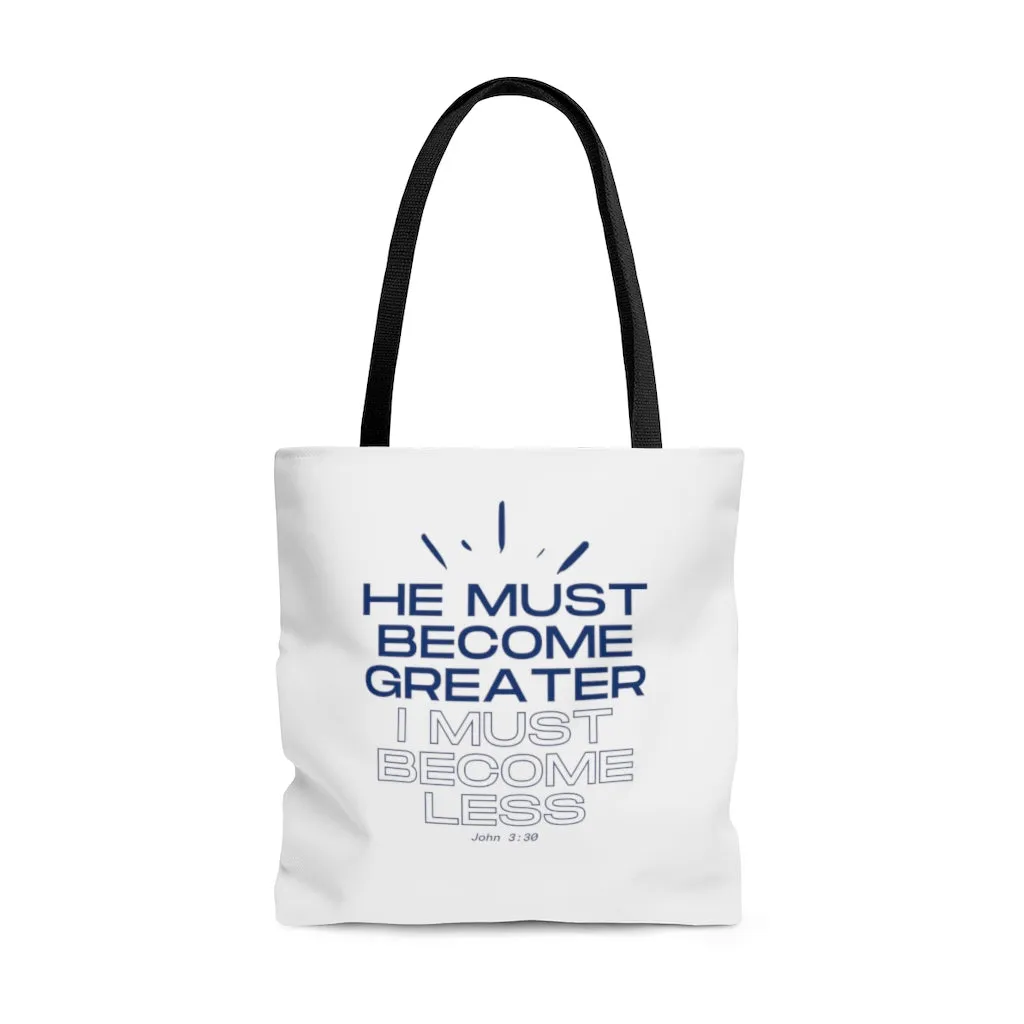 John 3:30 AOP Tote Bag