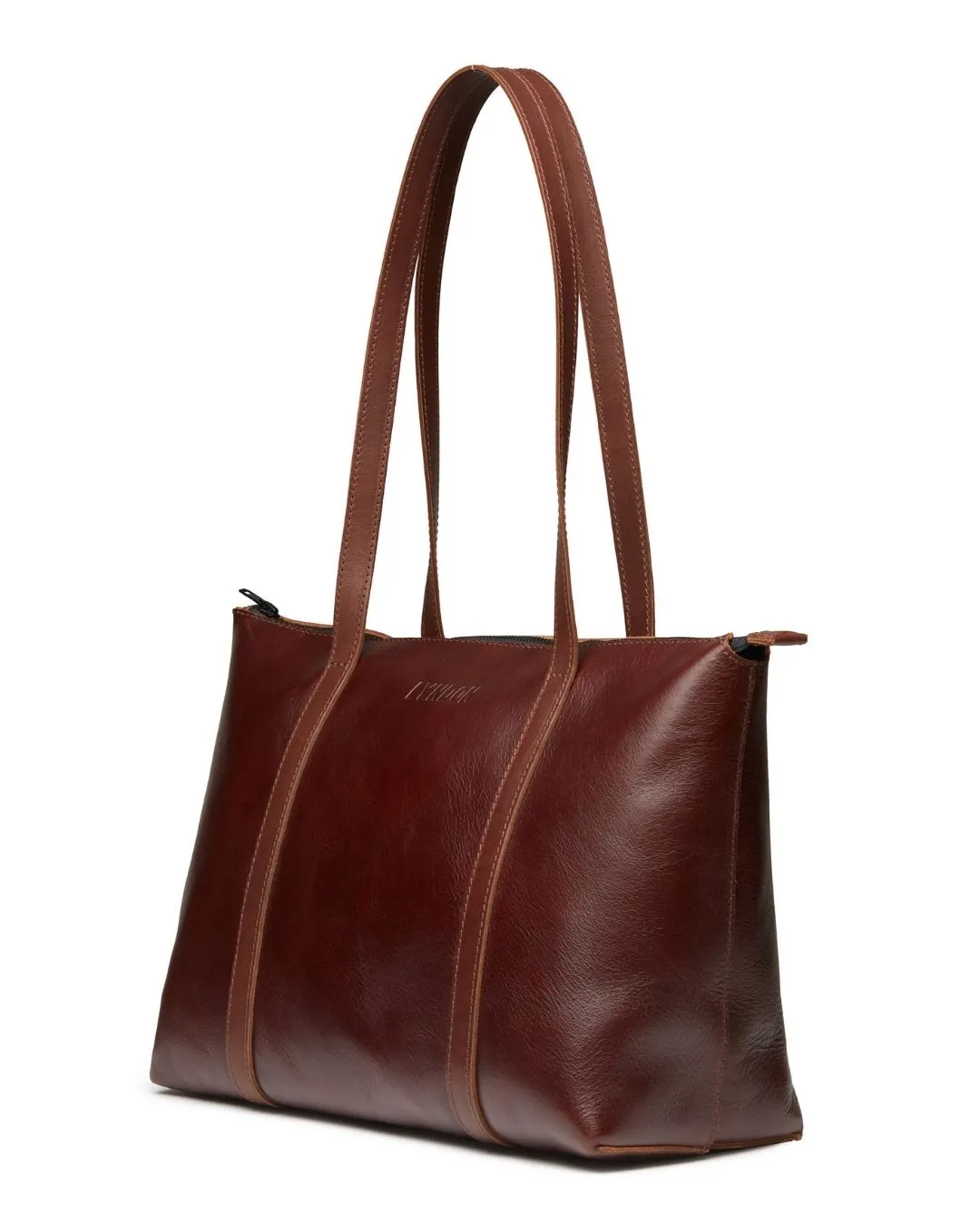 Leather Classic Tote Bag w/ Zipper