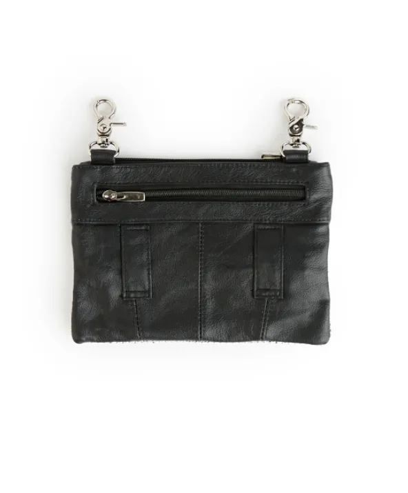 Leather Crossbody with Crystal Accent