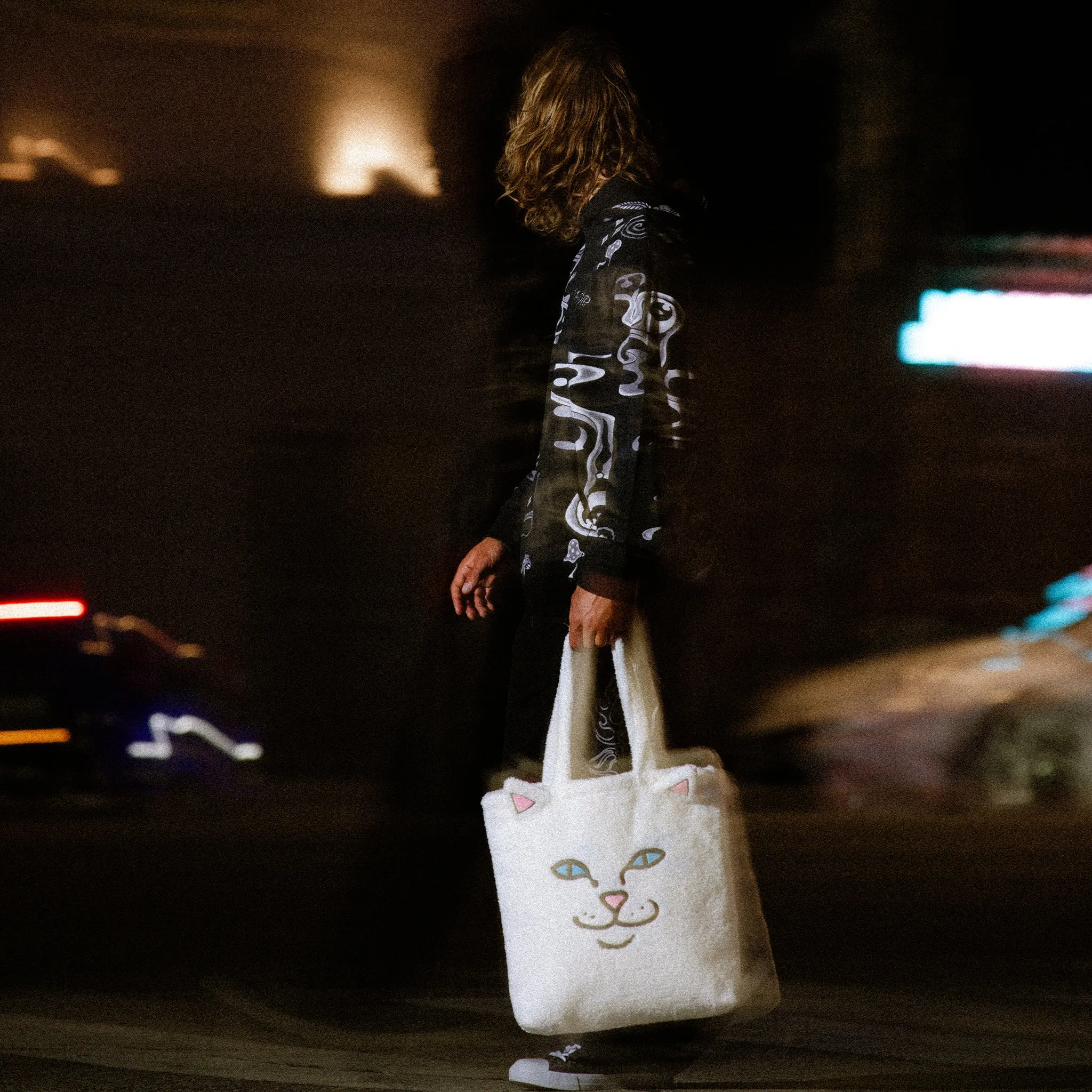 Lord Nermal Fluffy Tote  (White)